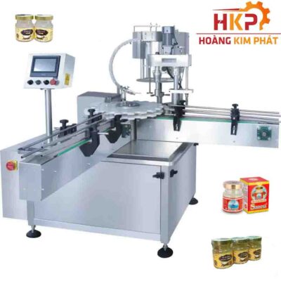 Máy bo viền nắp nhôm.