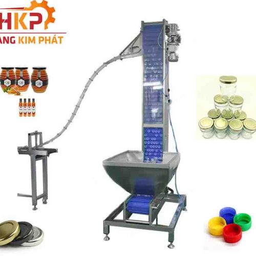 Băng tải cấp nắp