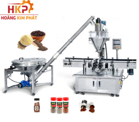Máy chiết rót dạng bột Máy chiết bột và vis tải cấp liệu