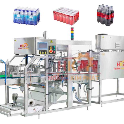 Máy co màng đóng lốc chai